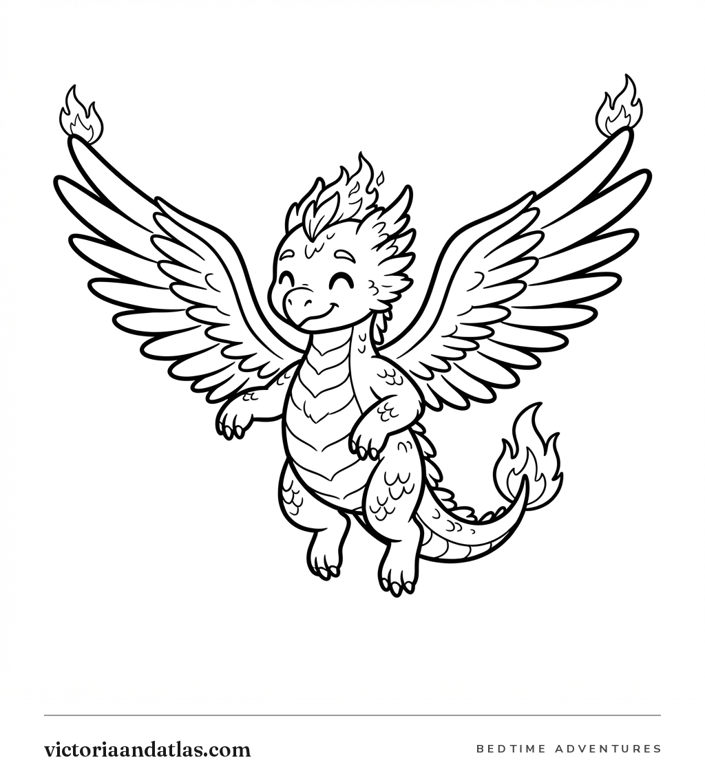 Preview of Emberwing Coloring Page