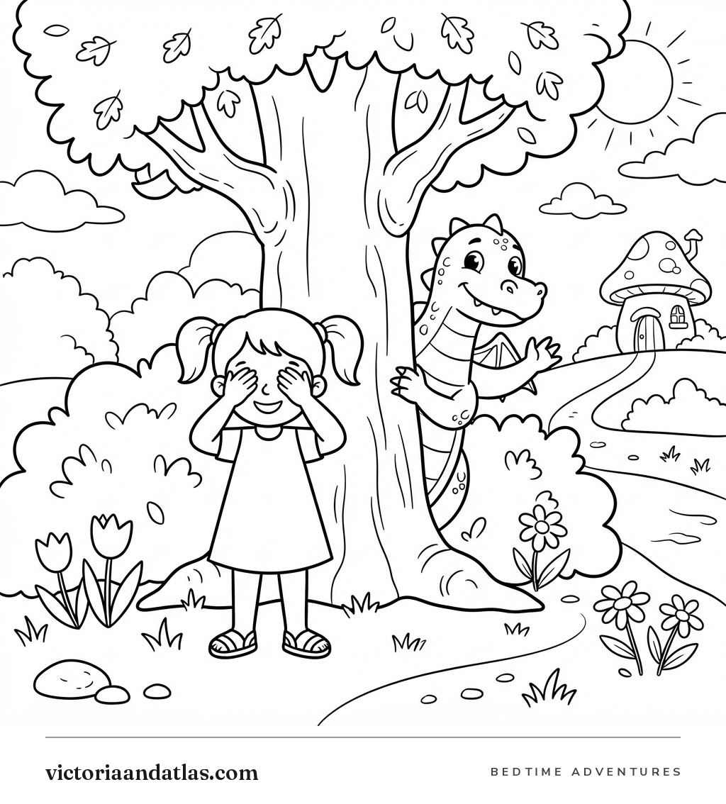 Preview of The Great Game of Hide-and-Seek Coloring Page