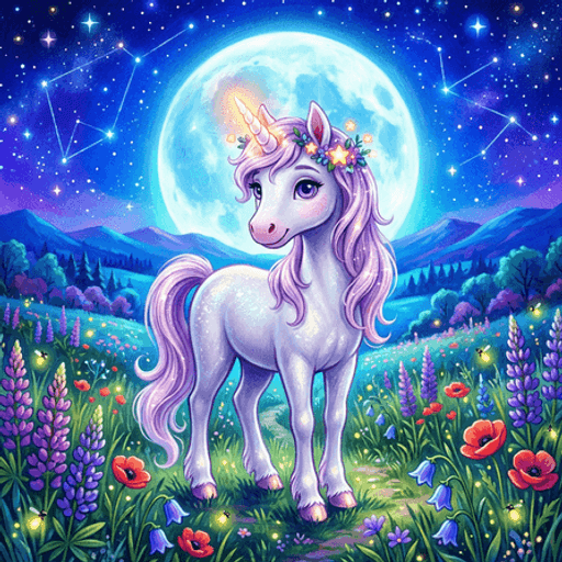 Portrait of Luna, The Shy Unicorn