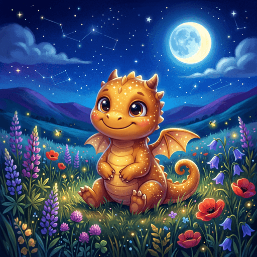 Portrait of Pip, The Littlest Dragon